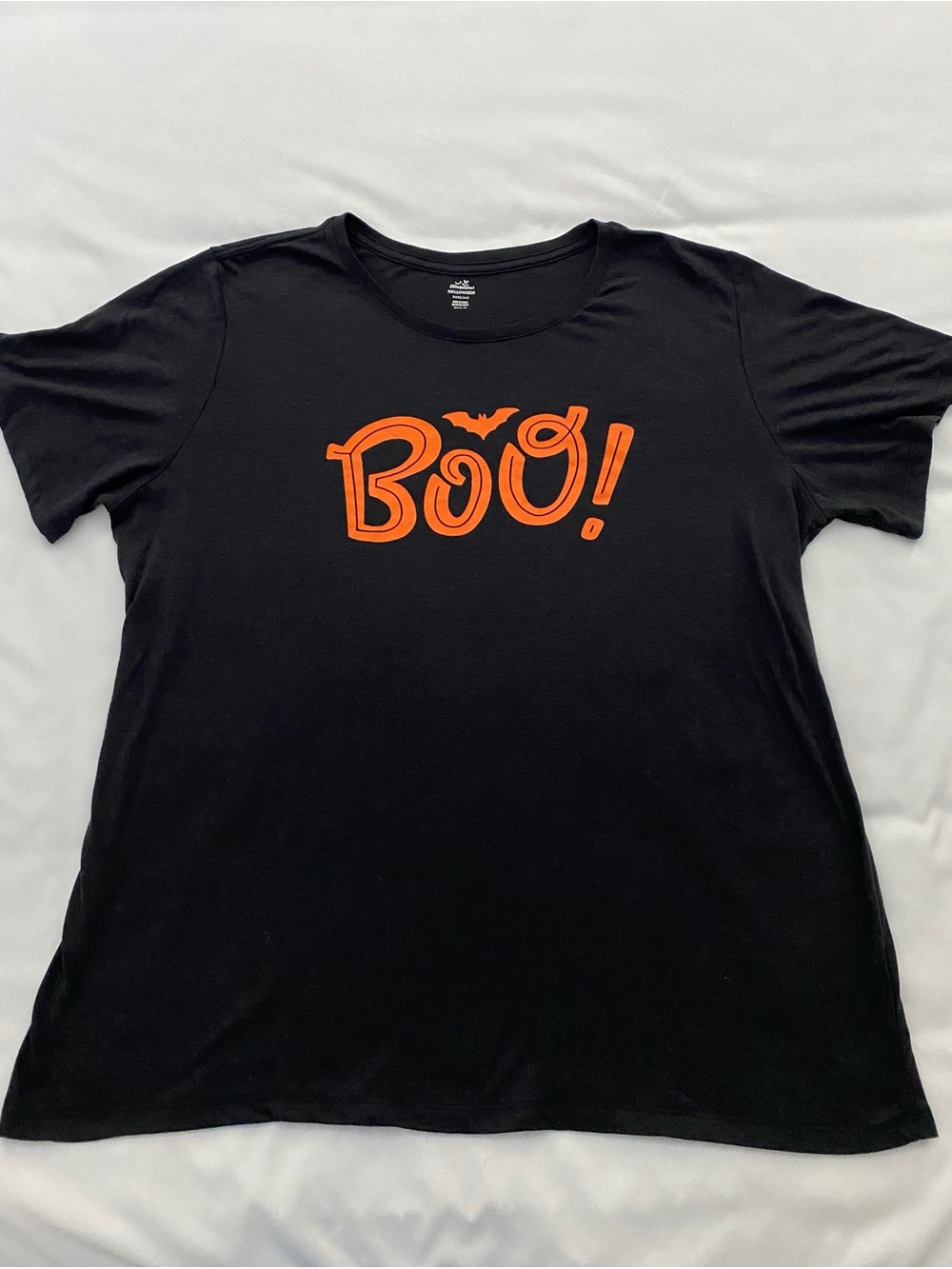 BOO! Women’s Black Halloween Short Sleeve T-Shirt - Plus Size 3XL